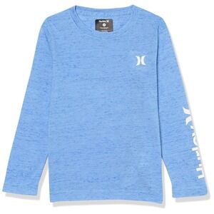 Hurley Boys' Long Sleeve T-Shirt Size L Blue‎ Heathered Logo Tee